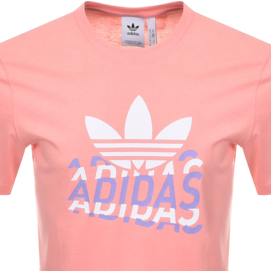Alternative Image for Productadidas Originals Multi Fade Logo T Shirt Pink2